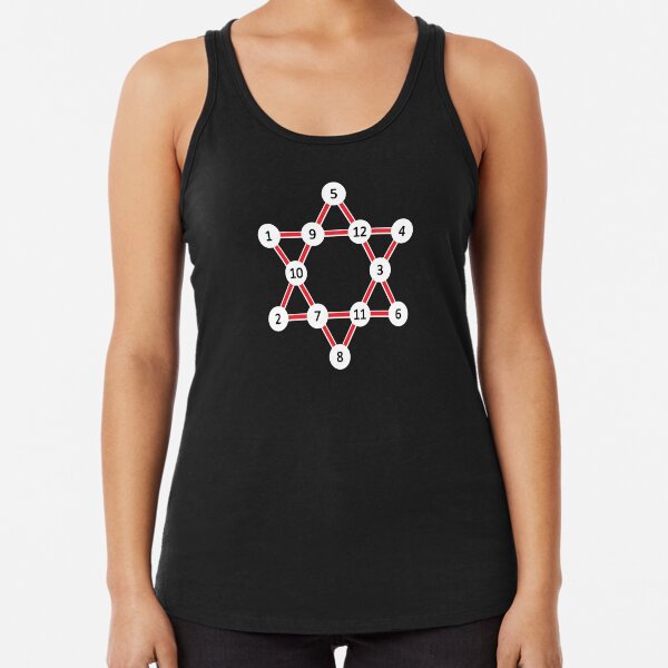 Super Magic Star Red with Numbers Racerback Tank Top