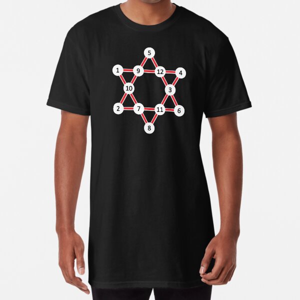 Super Magic Star Red with Numbers Long T-Shirt