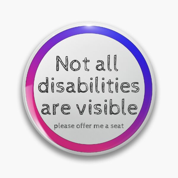 Item preview, invisible disability designed and sold by pepperlex99.