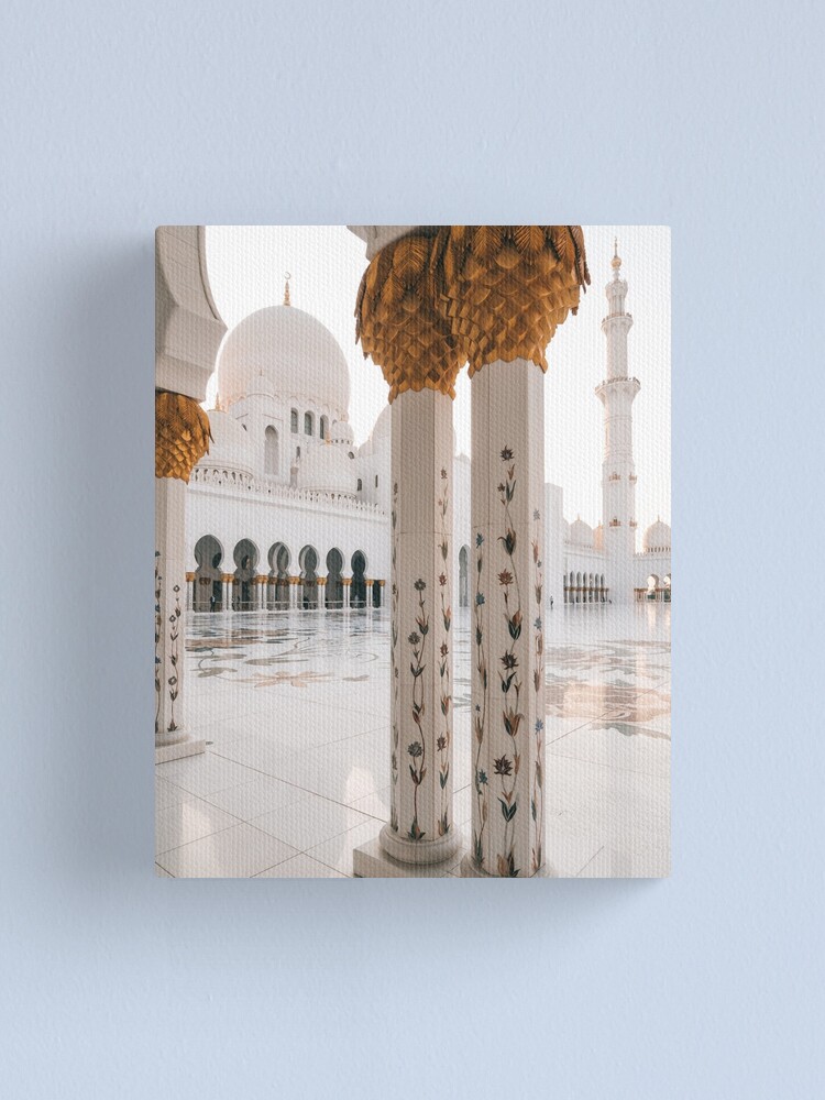 "Sheikh Zayed Mosque in Abu Dhabi just before sunset" Canvas Print by