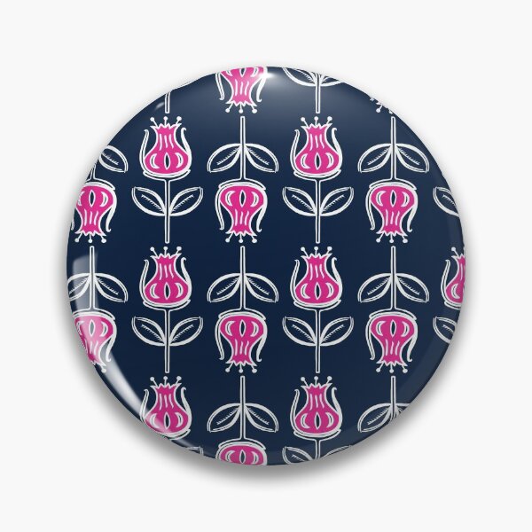Item preview, Scandi Flower Print on Navy designed and sold by The Wellington Boot.