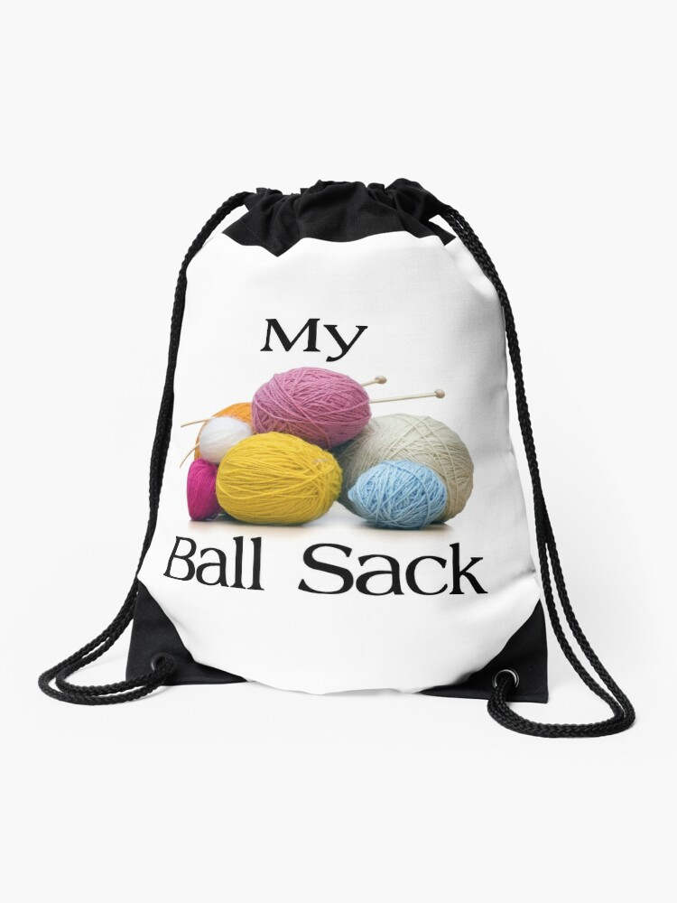 Knitting Gifts for Knitters - My Ball Sack Funny Yarn Tote Bag Gift Ideas  for Knitter & Women & Men Who Love to Knit with Needles & Bags Throw  Pillow for Sale