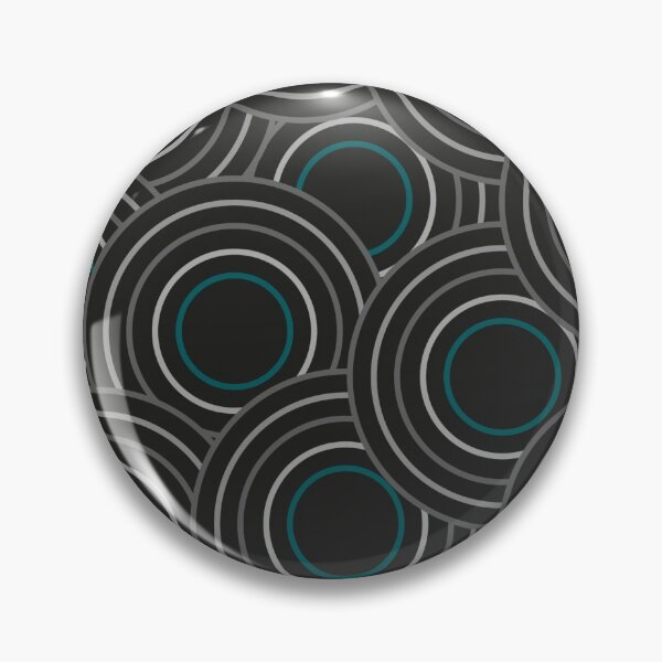 Artikelvorschau, Muster aus schwarzen Kreisen mit Blau entworfen und verkauft von colorofmagic.