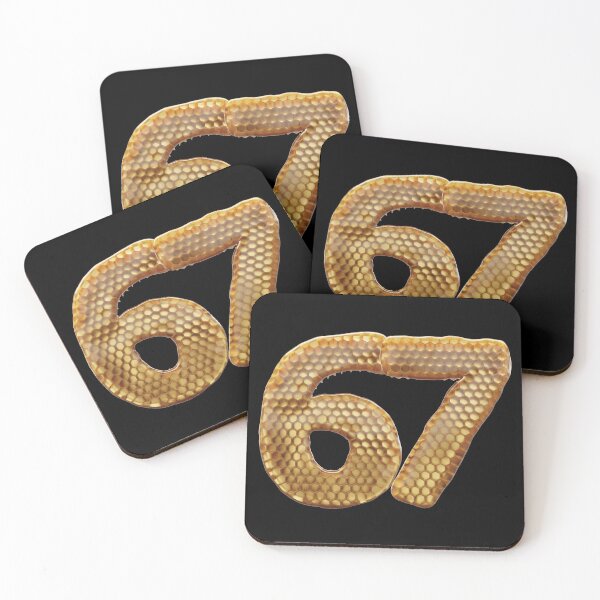 Item preview, 67 Number 3d Honey Numbers Font designed and sold by HelloFromAja.