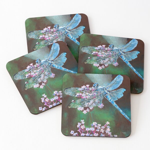 Item preview, Blue Dragonfly Resting On Wild Garlic designed and sold by taiche.
