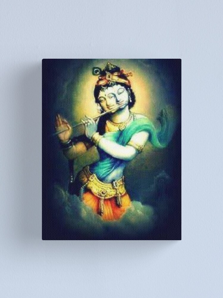 Radha Krishna Rasleela Large Canvas Wall Painting - Only Printed Canvas (No  Frame Included)