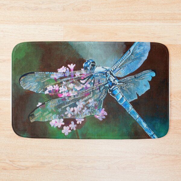Item preview, Blue Dragonfly Resting On Wild Garlic Painting designed and sold by taiche.