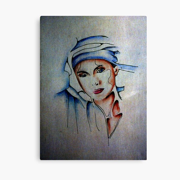 Blue turban by Avril Thomas Canvas Print
