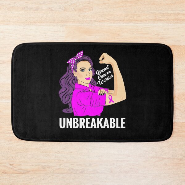 Item preview, Breast Cancer Warrior Unbreakable designed and sold by ZNOVANNA.