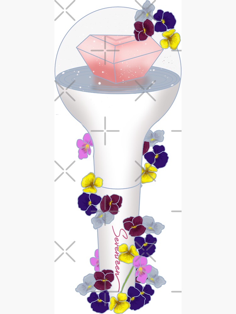 Everglow Floral Lightstick kpop  Sticker for Sale by Raquel Maia