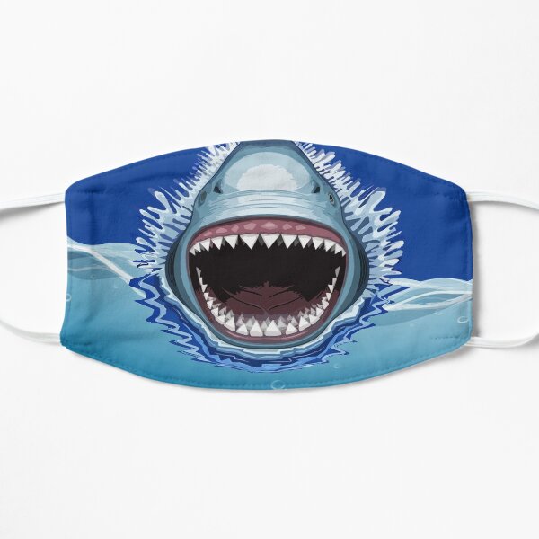 Funny Shark Face Masks Redbubble - the pals survive a jaws shark attack in roblox today