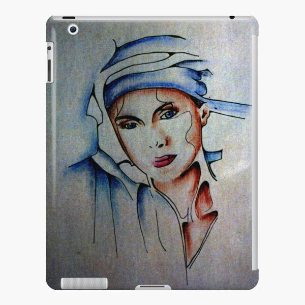 Blue Turban - Drawing by Avril Thomas iPad Snap Case