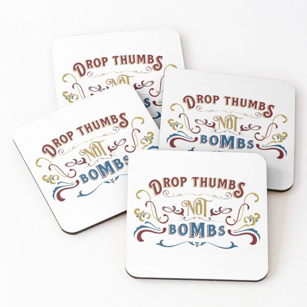Item preview, Drop Thumbs Not Bombs banjo life designed and sold by lg whittaker.