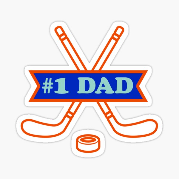#1 Dad - Hockey Sticker
