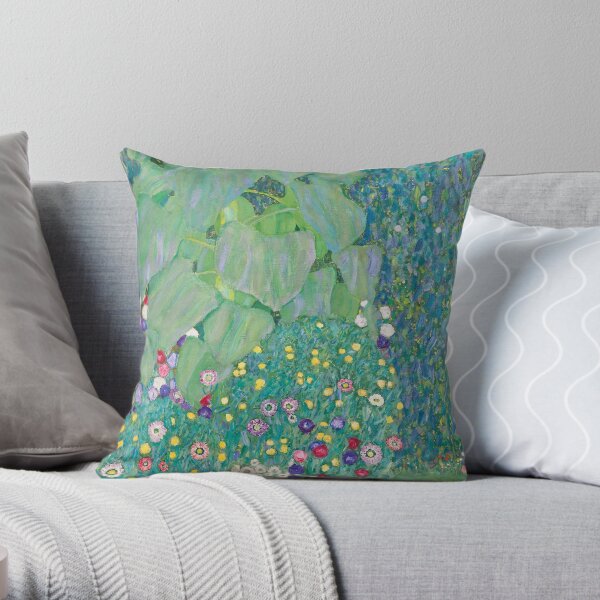 Gustav Klimt - Sunflower Throw Pillow
