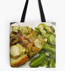 Chicken Stuffed with Scallops Tote Bag
