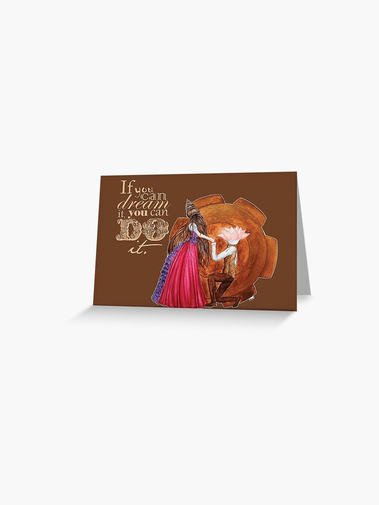Thumbnail 1 of 2, Greeting Card, If you can dream it, you can do it designed and sold by studinano.