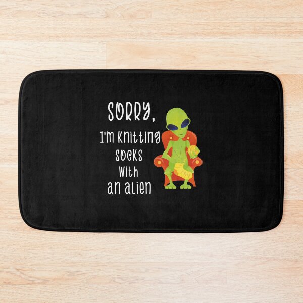 Item preview, Sorry I'm Knitting Socks With An Alien Funny Alien Lovers Gift designed and sold by FunnySunny T-Shirts.