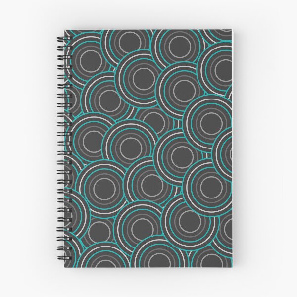 Item preview, gray circles with cyan large designed and sold by colorofmagic.
