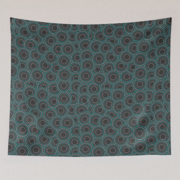 Item preview, gray circles with cyan large designed and sold by colorofmagic.