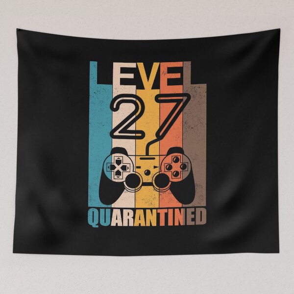 Item preview, Level 27 quarantined funny 27th birthday gamer gift designed and sold by kader85.