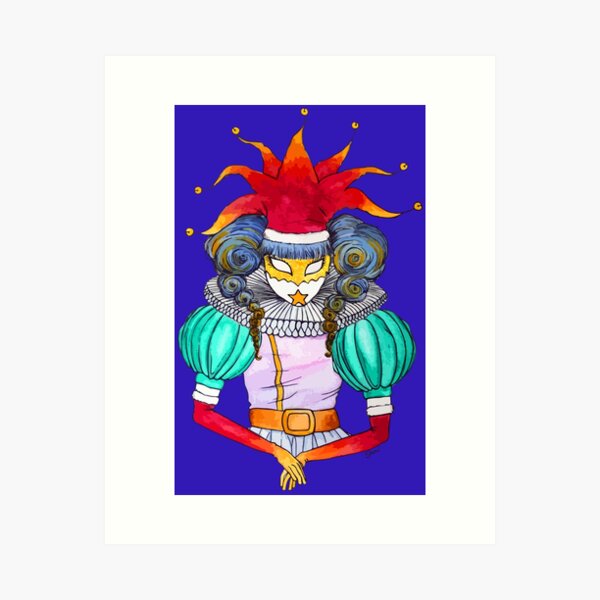Christmas in Venice : Court Jester Art Print