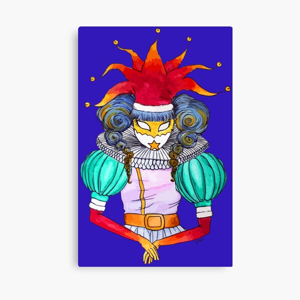 Christmas in Venice : Court Jester Canvas Print