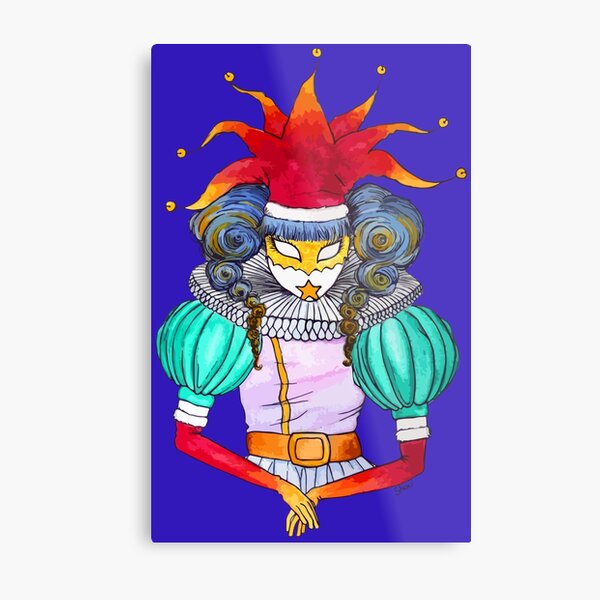 Christmas in Venice : Court Jester Metal Print