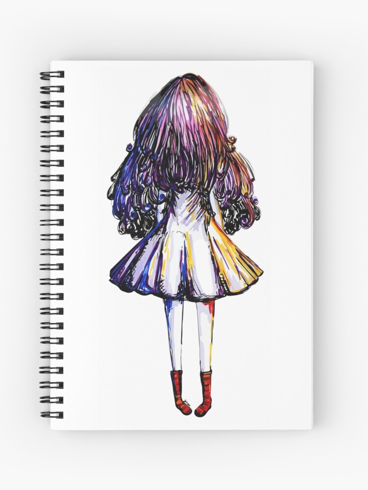 Thumbnail 1 of 3, Spiral Notebook, Girl and Red Doc designed and sold by studinano.