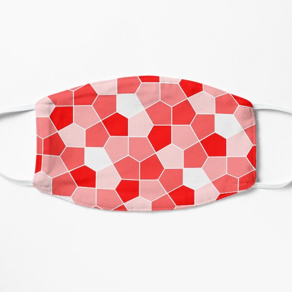 Cairo Pentagonal Tiles Red Flat Mask