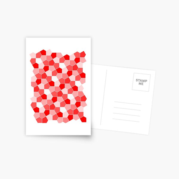 Cairo Pentagonal Tiles Red Postcard