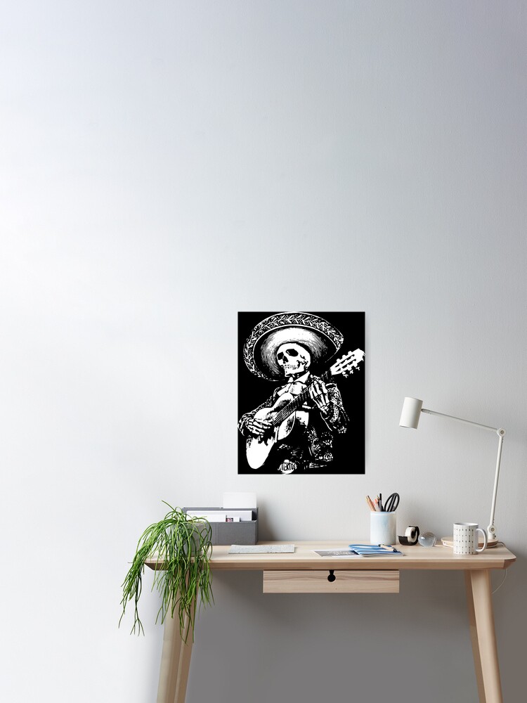 MARIACHI SKULL Poster by ROJOCELESTEMX