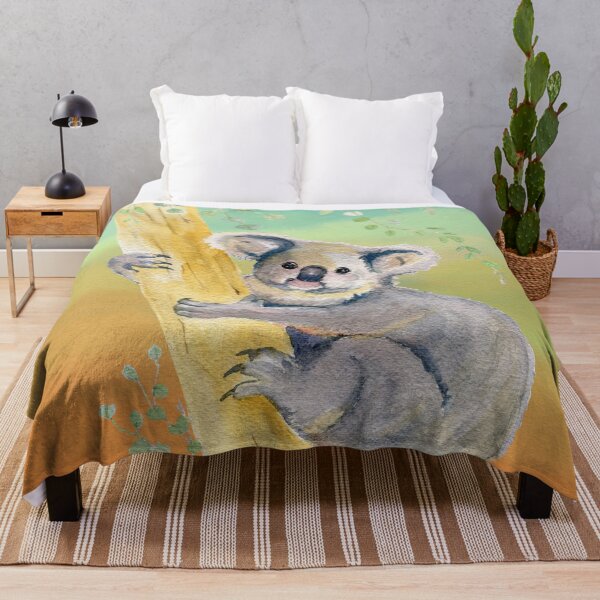 Colorful Koala Throw Blanket