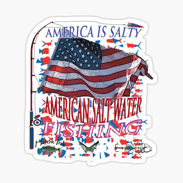 AMERICAN SALTY AMERICAN FISHING Sticker