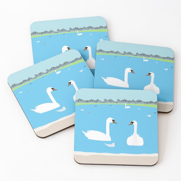 Item preview, Round Pond Swans, Kensington Gardens, London, England designed and sold by Lyman Creative Co..