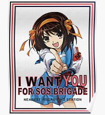 Haruhi Suzumiya - je te veux pour SOS Brigade Poster