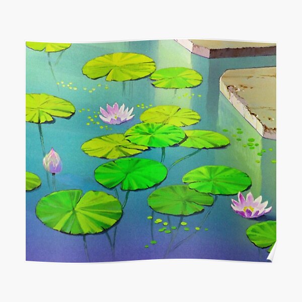 Anime Plants Scenery Poster By Layar5 Redbubble
