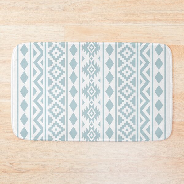 Item preview, Aztec Essence Ptn III Duck Egg Blue on White designed and sold by NataliePaskell.