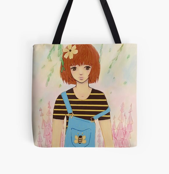 Little Bee All Over Print Tote Bag