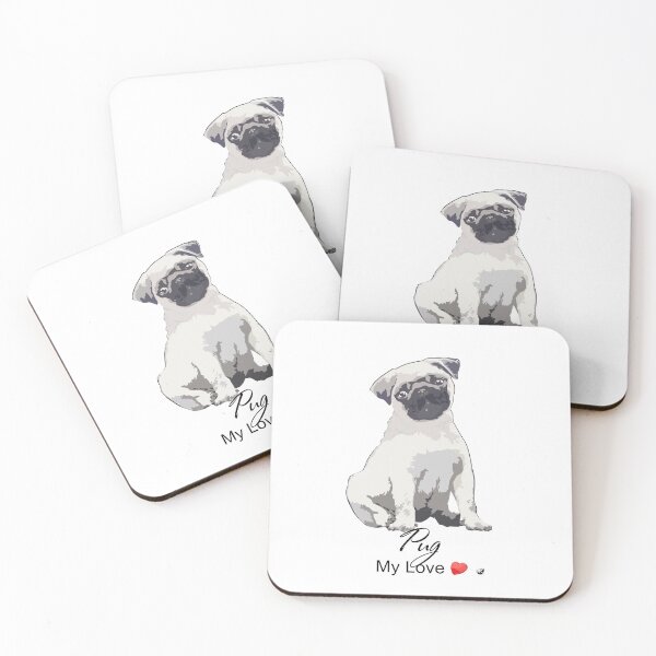 Item preview, Pug illustration with inscription designed and sold by Alexandra Kueny.