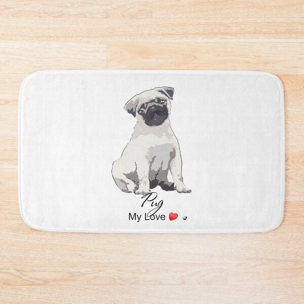 Item preview, Pug illustration with inscription designed and sold by Alexandra Kueny.