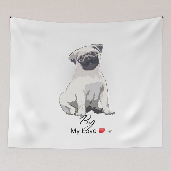 Item preview, Pug illustration with inscription designed and sold by Alexandra Kueny.