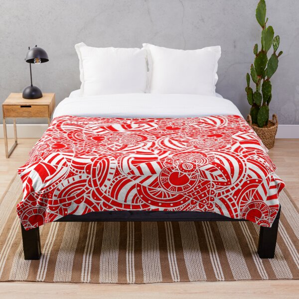 Item preview, Floral confuso rojo / blanco designed and sold by Randoprint.