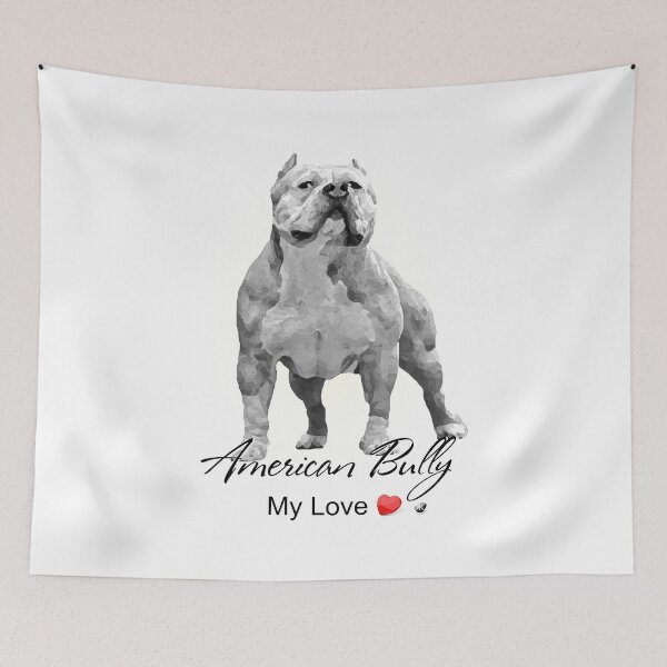 Item preview, American Bully illustration with inscription designed and sold by Alexandra Kueny.