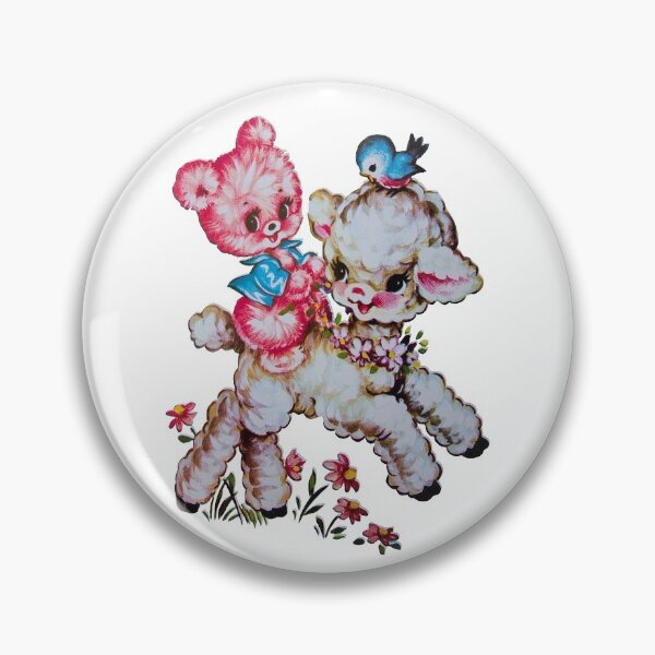 Item preview, vintage cottagecore lamb sticker designed and sold by chachels.