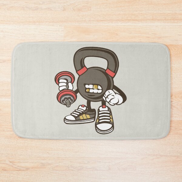 Item preview, Kettle bell cartoon designed and sold by cartoonbug.