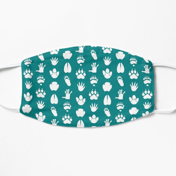 Tierspuren - weiß Flache Maske