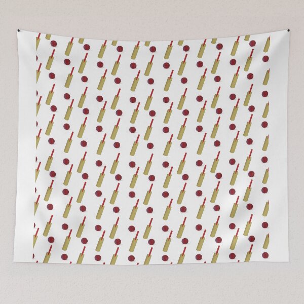 Item preview, Cricket Bat and Ball Pattern Design designed and sold by MimsTees.