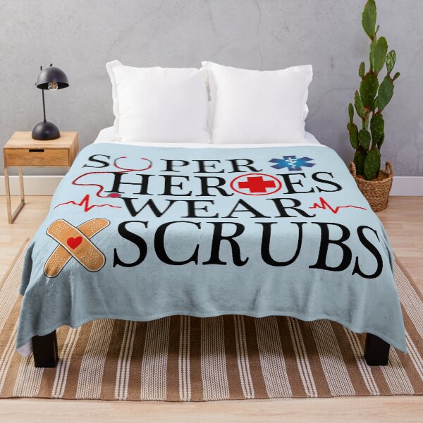 Item preview, Superheroes Wear Scrubs | Nurse/Hospital Staff Appreciation (Light) designed and sold by 4wordsmovement.