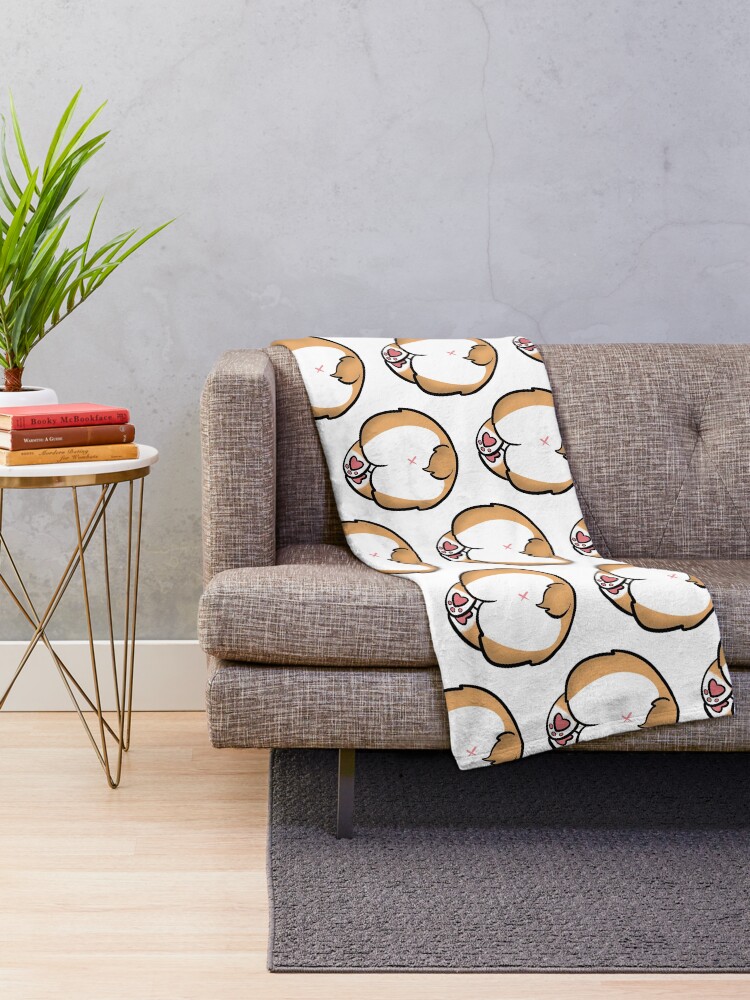 corgi butt throw pillow